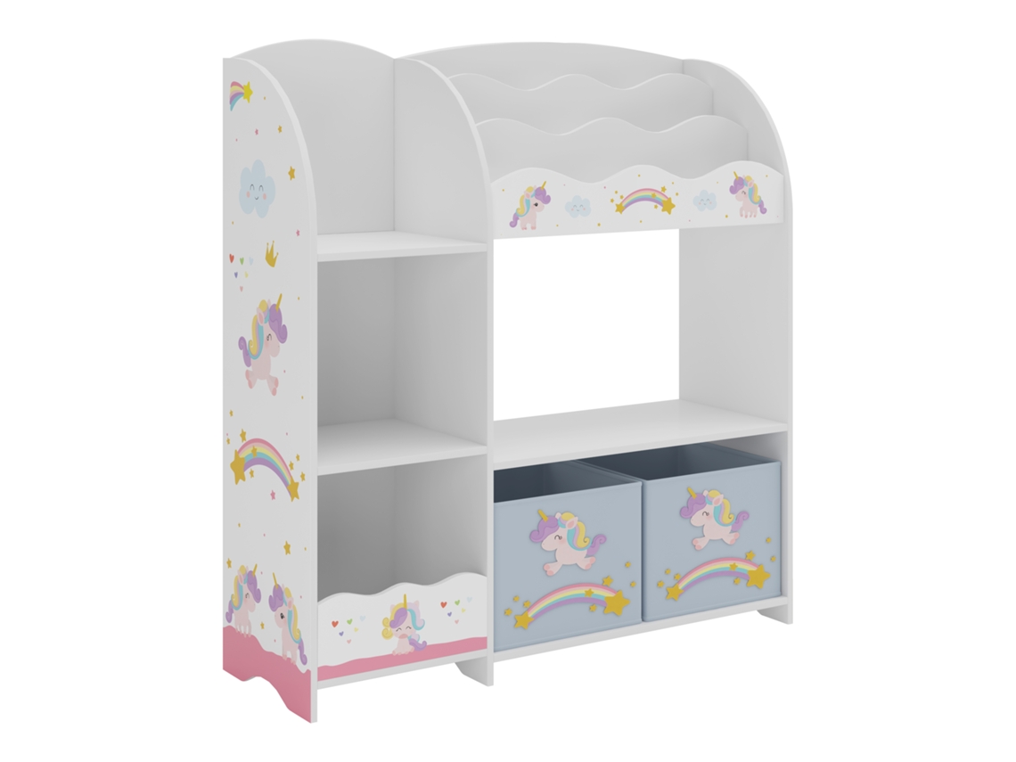 Estante de Livros para Crianças Lysekil 100X93X30 Cm Motivo Unicórnio [EN.CASA]