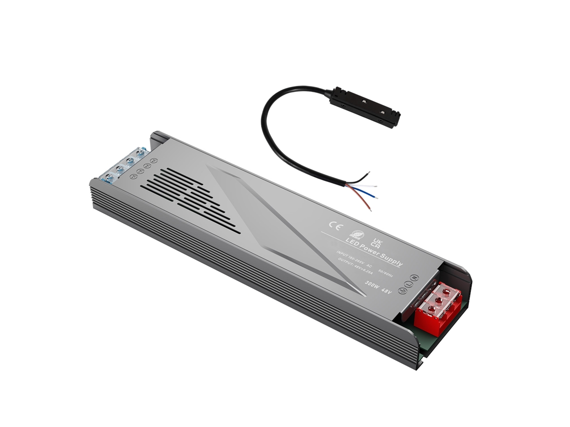 Kit Fonte Alimentação 48v Dc Externa + Conector Para Carril Magnético 20mm 300 W