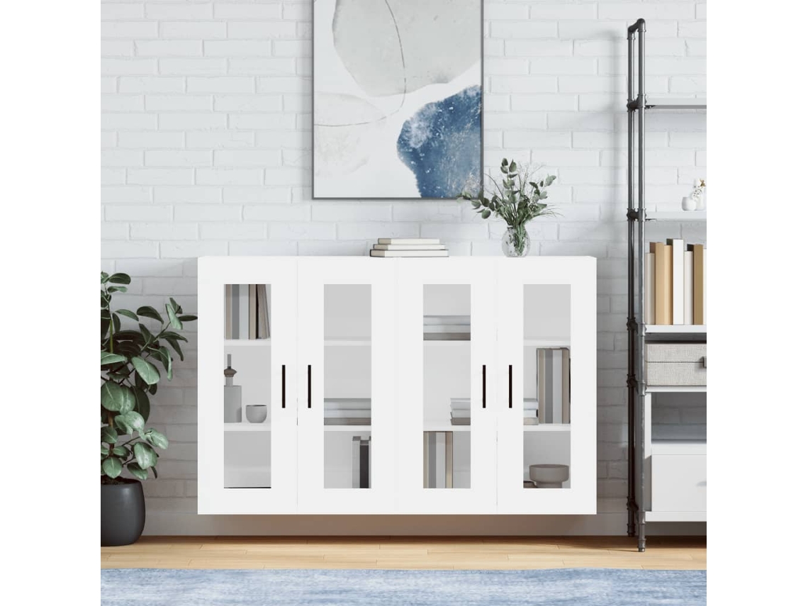 Vidaxl Móveis De Parede 2 Pcs Derivados De Madeira Branco