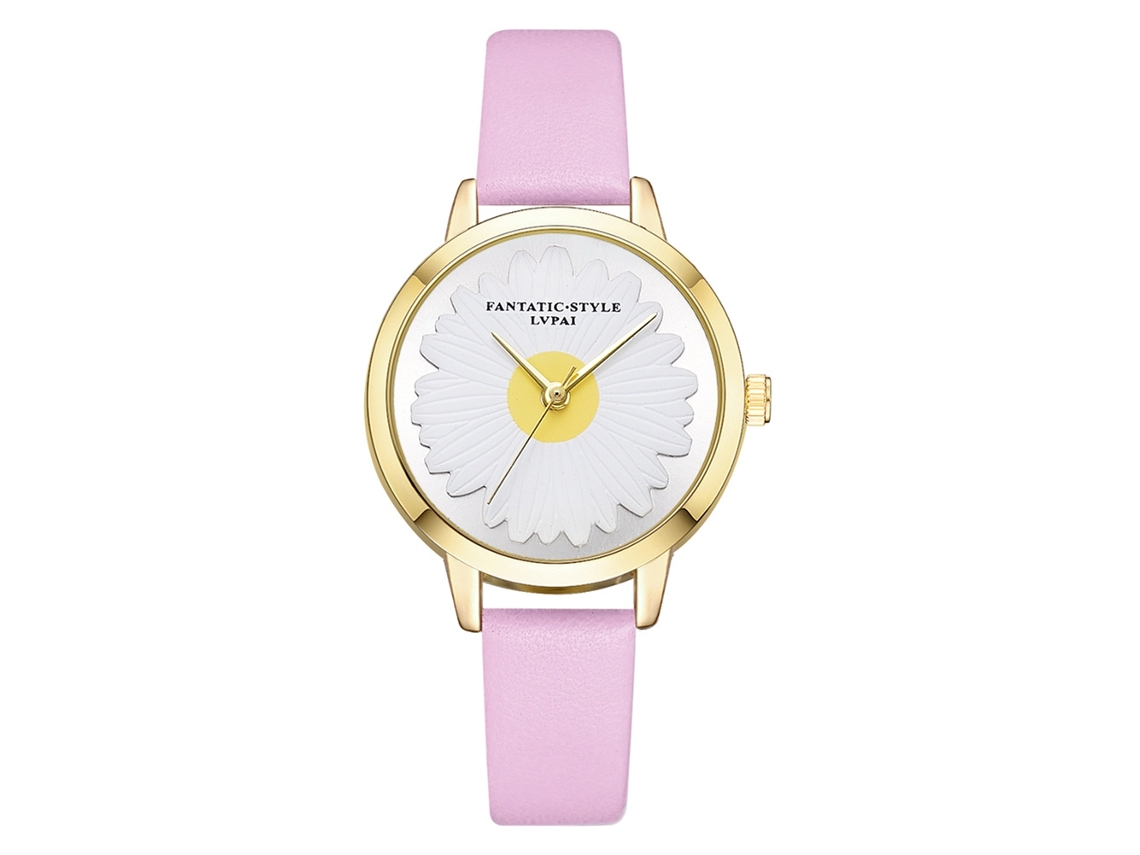 Relógio de Pulso Feminino Elegante Casual com Movimento de Quartzo Lvpai Rosa