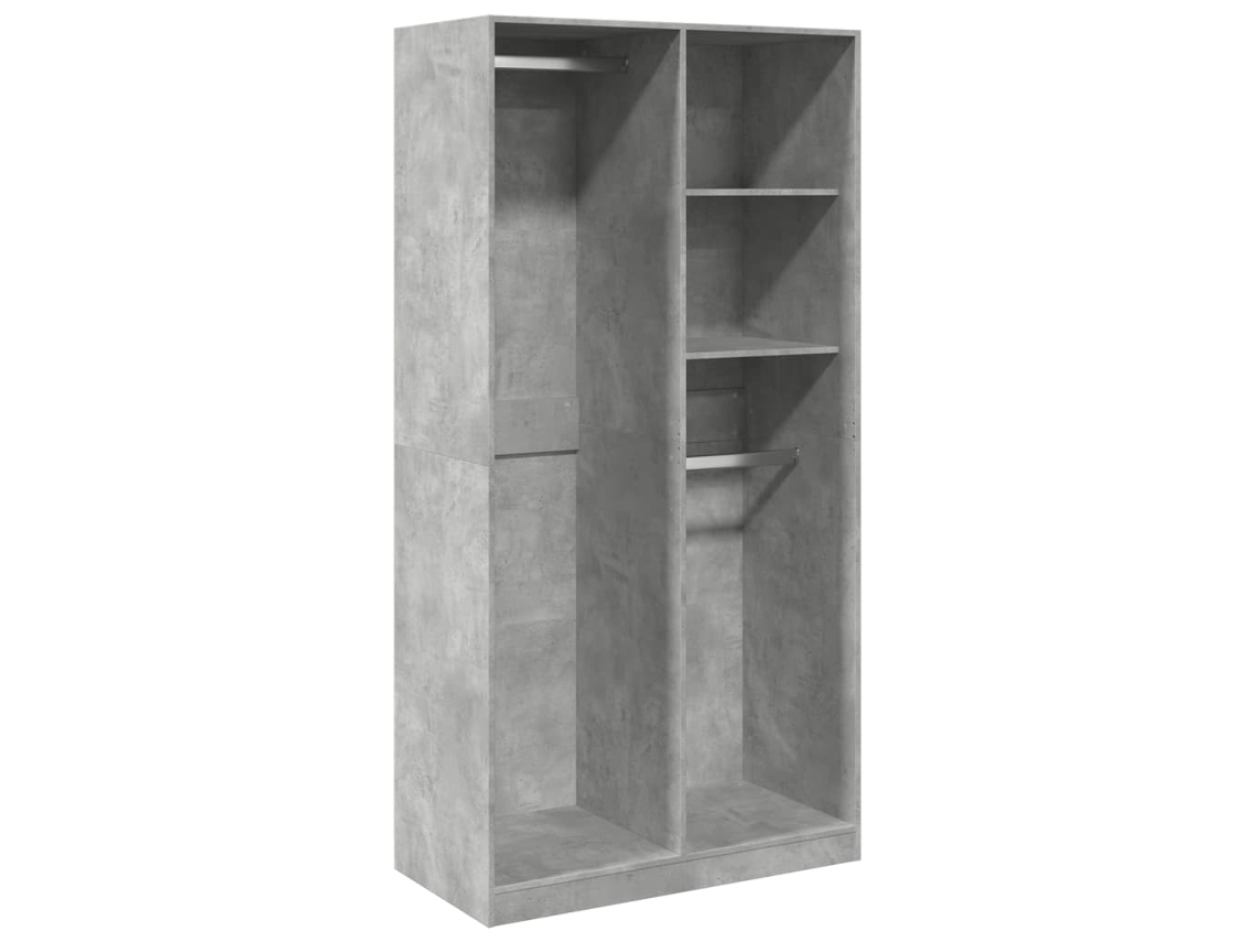 Roupeiro Derivados de Madeira Cinzento Cimento MAISON EXCLUSIVE (100x50x200 cm)