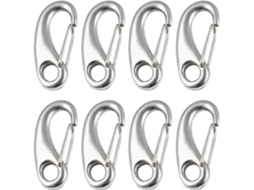 Conjunto de 4 mosquetões com trava, náuticos, 68 mm, para chaveiro.
