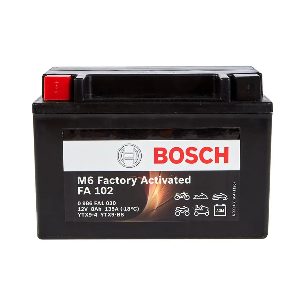 Bateria de Mota BOSCH Fa102 Ytx9-Bs 12V 8Ah 120A