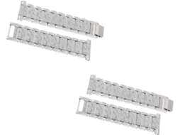 Conjunto De 2 Pulseiras Relógio Elegantes Com Strass, Compatíveis