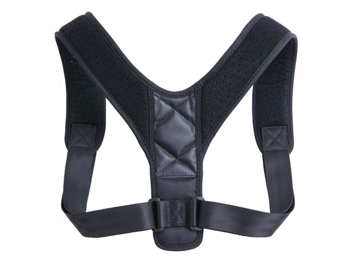 Suporte Lombar Ajustável Para Correção Postural E Prevenção De Corcunda, Tamanho M, Preto