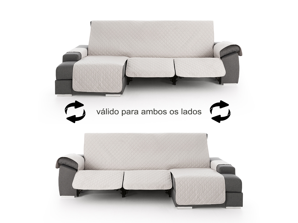 Cobertura para Chaise Longue Relax Assentos Rebatíveis Roxana MILICA Cor Marfim Tamanho 280 Cm