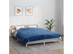 Vidaxl Manta Pesada 5 Kg 200x225 Cm Tecido Azul