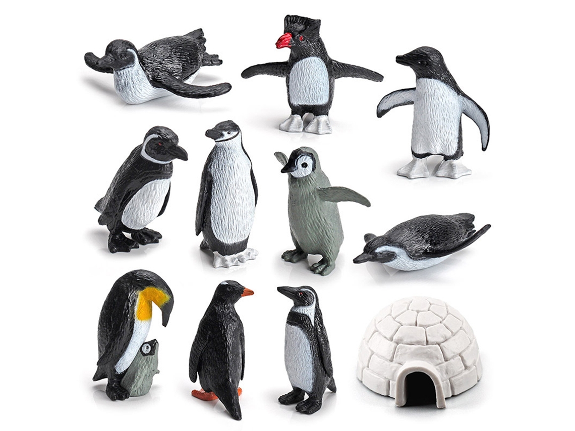 11 Peças de Figuras de Pinguins em PVC para Crianças CHABERLU