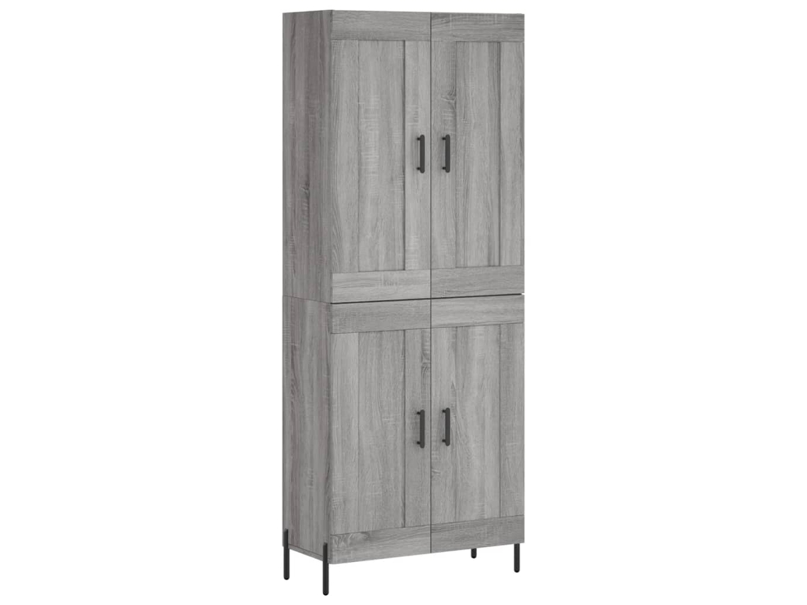 Armário Alto 69,5x34x180 Cm Madeira Derivados Sonoma Cinza MAISON EXCLUSIVE