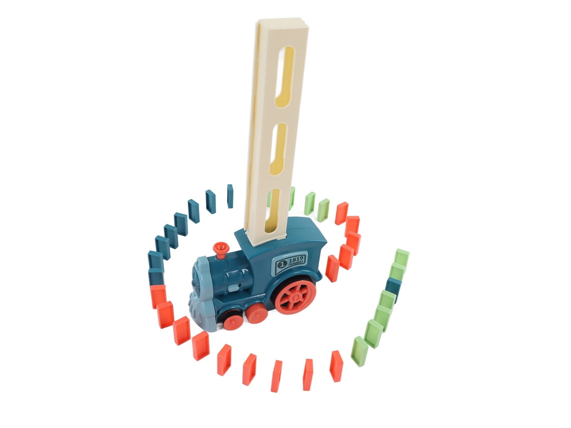 Juguete De Blocos De Trem Elétrico Educativo Divertido E Interessante De Construção Automática Para Crianças Azul