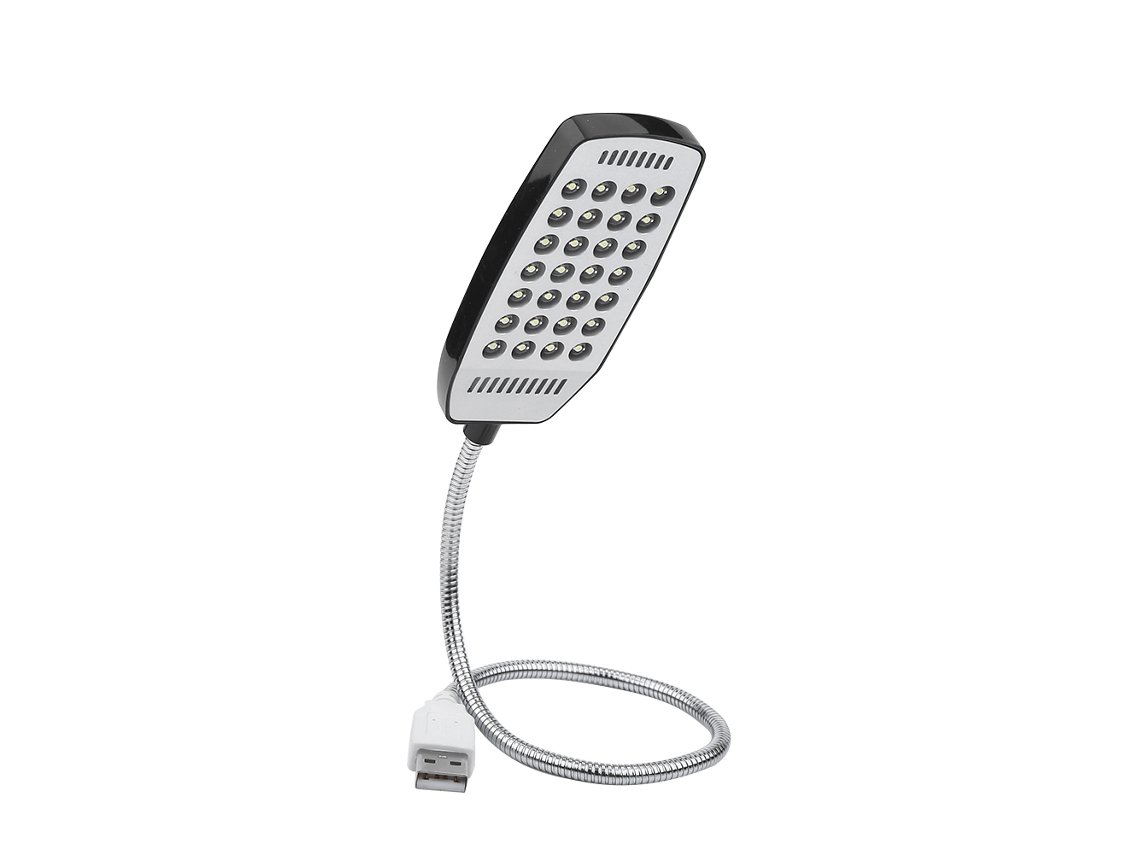 2026 luz Flexible Usb 5v com 28 Leds para Leitura e Computador, Mini Lâmpada Portátil com Interruptor Preto