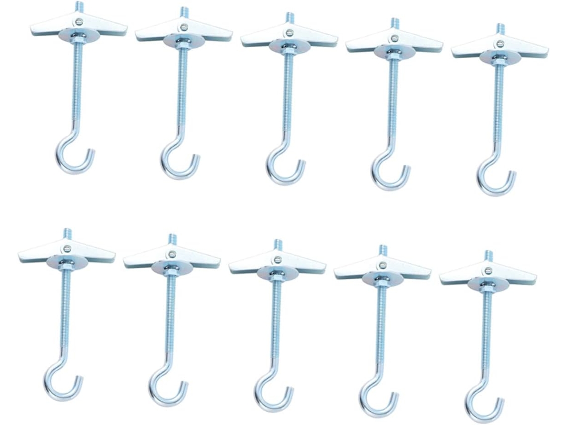 Pacote Com 10 Ganchos De Parede Em Material Resistente, Pa Modelo 1359