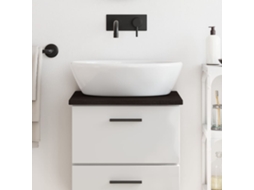 Vidaxl Bancada P/ Wc 40x40x2 Cm Madeira Tratada Castanho-escuro