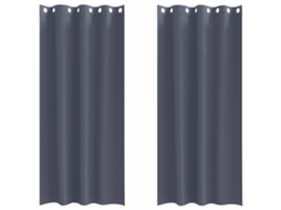 Maison Exclusive - Cortinas Blackout Com Argolas 2 Pcs Antracite 260 X 140 Cm