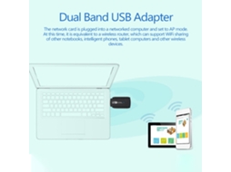 Yuru adaptador Wifi Usb Dual Band 2.4g 5g 1300mbps Ethernet Placa de Rede Dongle Ac