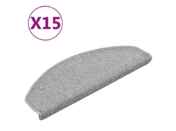 Carpet Stair Tread, Carpet Stair Treads Vidaxl Cinzeto Polipropileno (65 X 24 X 4 Cm)