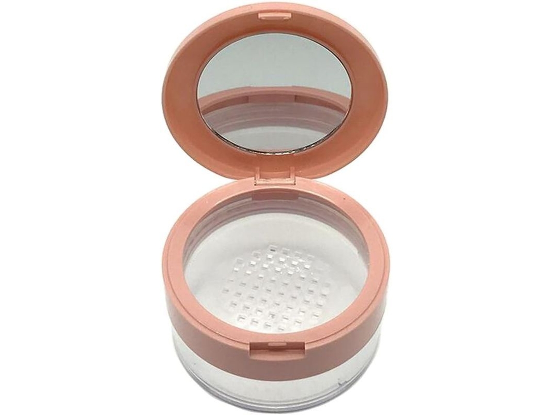 1pcs Caixa de Pó Solto Portátil 20g/0.7oz com Esponja para Maquiagem Blush e Viajem Rosa