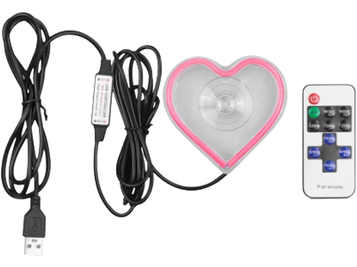 Iluminação Ambiente Automotiva - Luz Ambiente Led Em Formato De Coração