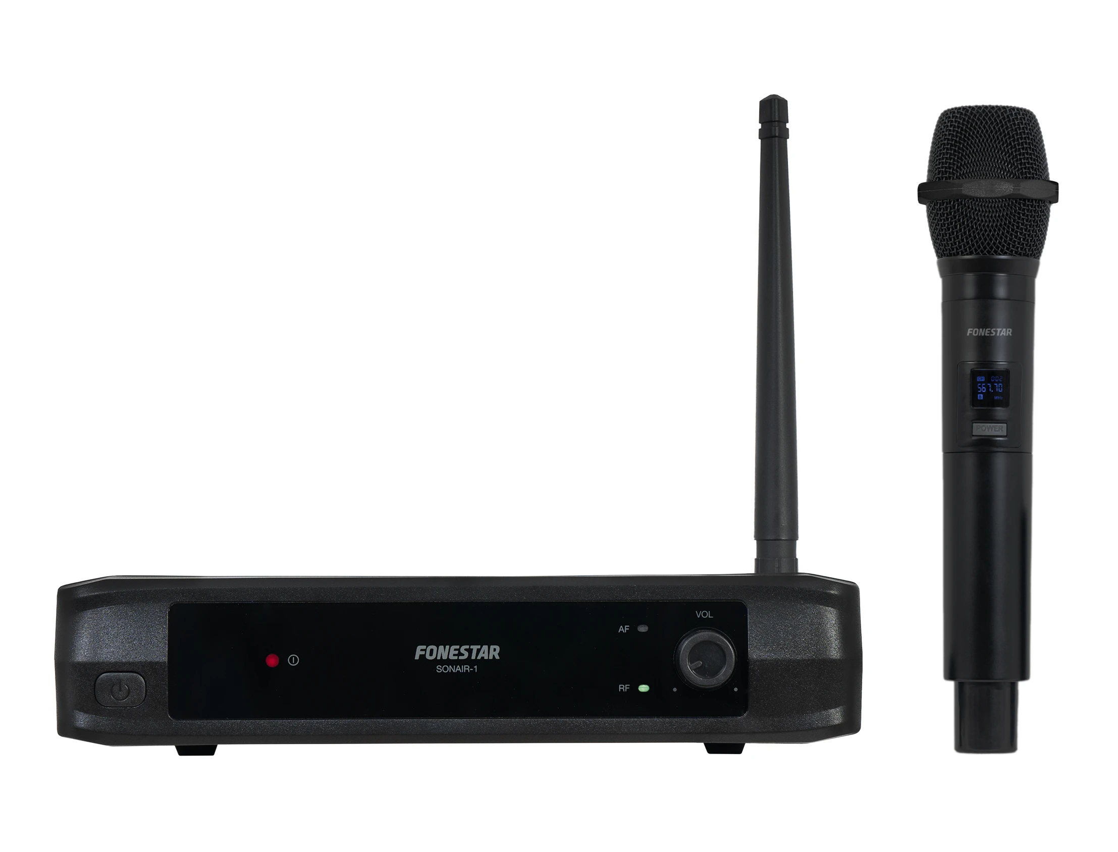 Microfone Wireless de Mão UHF/ Inclui Receptor FONESTAR Sonair-1M