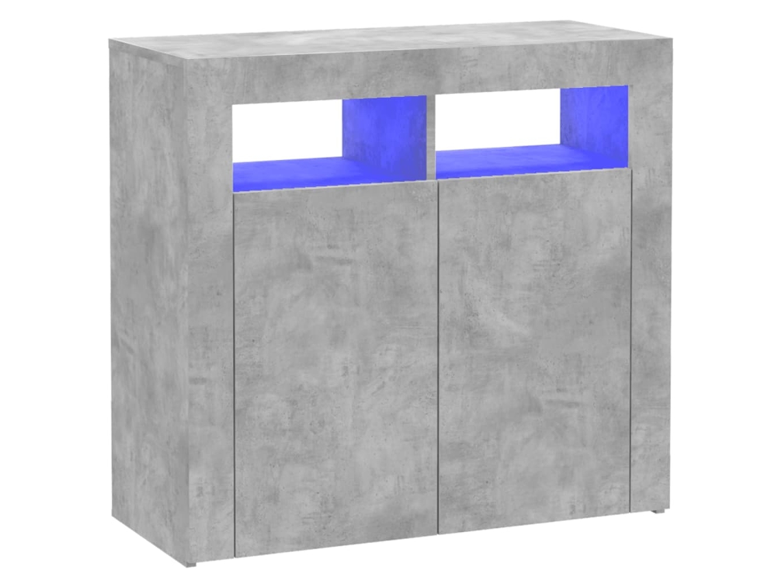 Sideboard, Sideboards Vidaxl Cinzeto Madeira Processada (80 X 35 X 75 Cm)