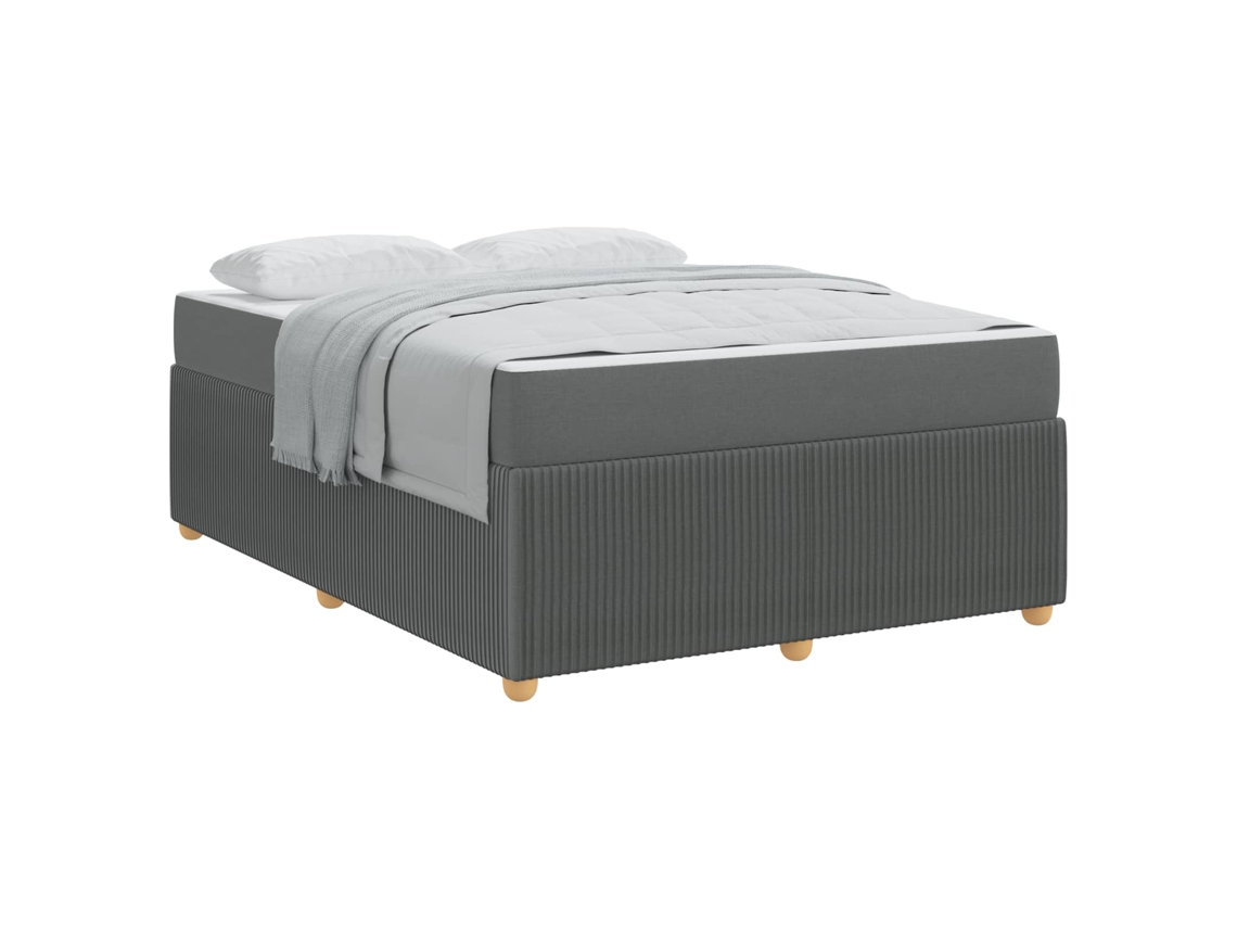 Estrutura da Cama com Colchão Cinza Escuro Tecido MAISON EXCLUSIVE 140x200 cm