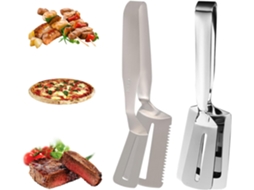 Conjunto 3 Em 1 Pinças 25cm 2 Espátulas Em Aço Inoxidável, Para Churrasco, Pão, Hambúrguer, Pizza, Peixe Igvtrade