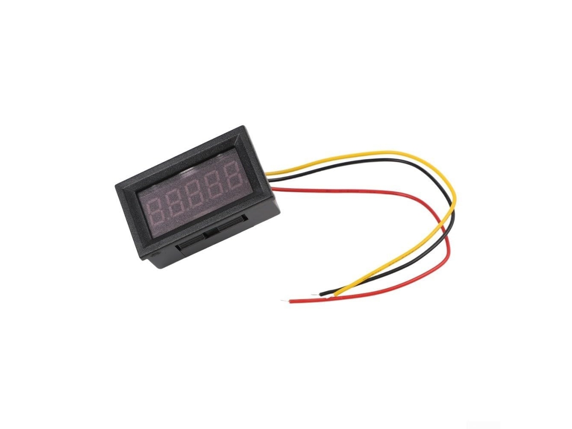 Voltímetro Led Dc Com Display Digital De 5 Dígitos E 3 Fios Para Carro