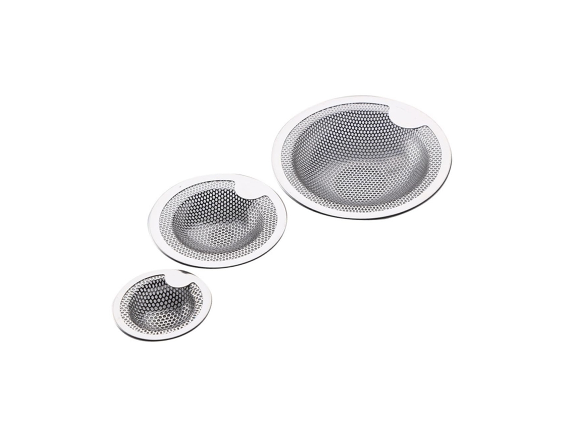 Conjunto De 3 Filtros De Pia Em Aço Inoxidável, Anti-entupimento Para Banheiro E Cozinha.