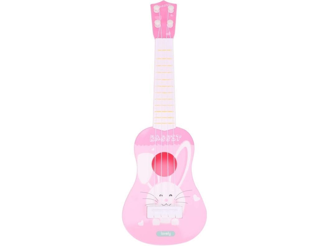 2026 mini Ukelele de Juguete, 4 Cuerdas, Instrumento Musical Infantil, Plástico, Conejo de Dibujos Animados, Educación Temprana.