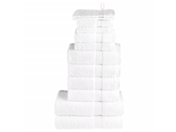 Conjunto 12 De Toalhas Vidaxl Branco Algodão (140x70cm)