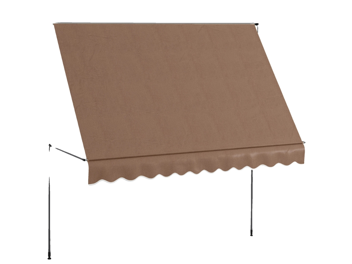 Toldo, Material Impermeável, Altura Ajustável, Marrom