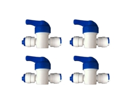 4 Válvulas De Grifo Em Linha Para Sistema De Filtro De Osmose Inversa Geladeira Freezer 1/4" Ldpe