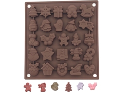 Molde De Silicona Para Chocolate Navideño, Ideal Para La Cocina Navideña. 25 Cavidades Antiadherentes Para Dulces Y Pasteles