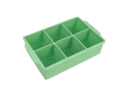 Bandeja de Gelo em Silicone para Uso Alimentar 6 Cubos com Tampa