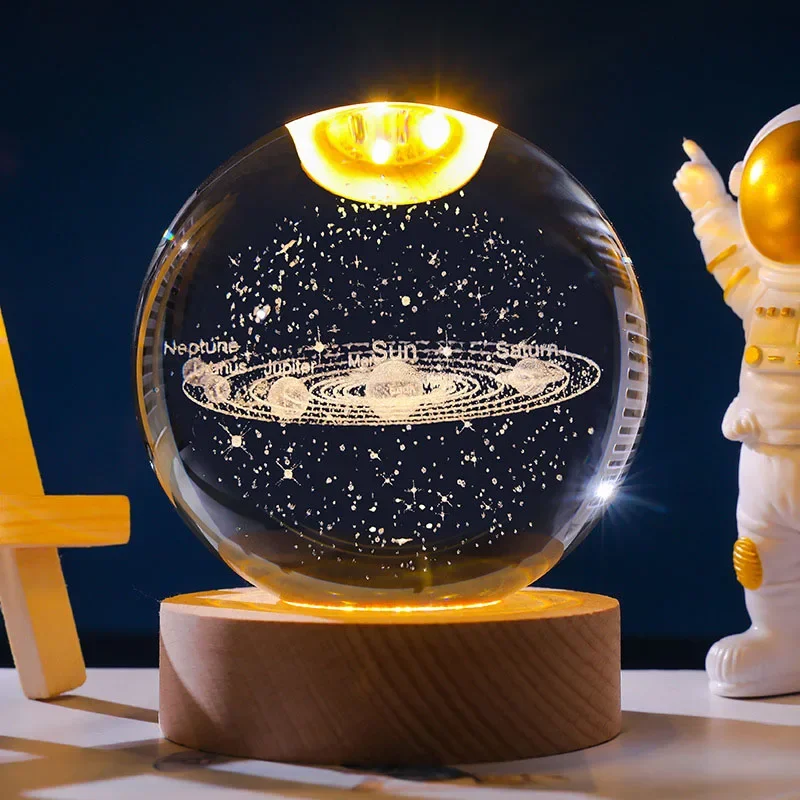 Bola de Cristal de 60mm com Gravação a Laser 3d MDUG (estilo 19 60mm)