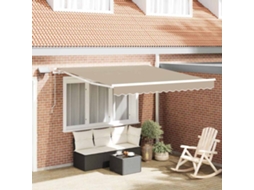 Vidaxl Toldo Retrátil Bege 300 X 250 Cm Tecido E Alumínio