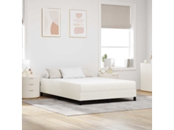 Vidaxl Colchão De Cama Com Colchão Creme 140 X 190 Cm Tecido