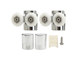 Kit De Poliés Para Porta Deslizante Com Rodas Suspensas De 23mm Para Armário, Banheiro, Porta De Vidro Superior E Inferior