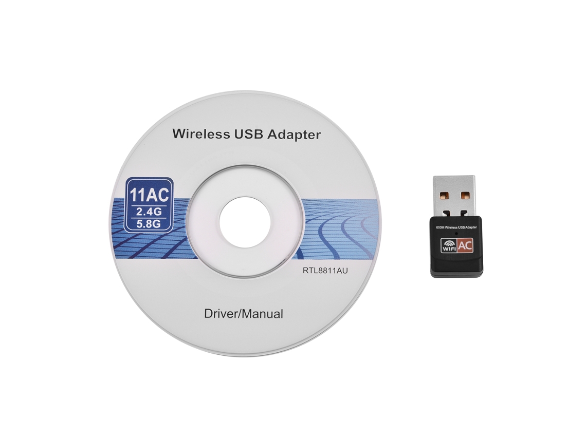 Placa De Rede Sem Fio (recepção De Duas Bandas, Transmissão De Alta Velocidade) Adaptador Sem Fio Usb Mini Receptor Wifi Ac600mbps 2.4g/5g