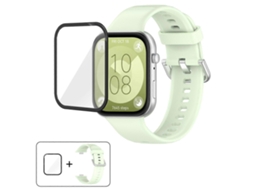 Pulseira De Silicone Com Fivela De Aço Prateado E Película Curva 3d.