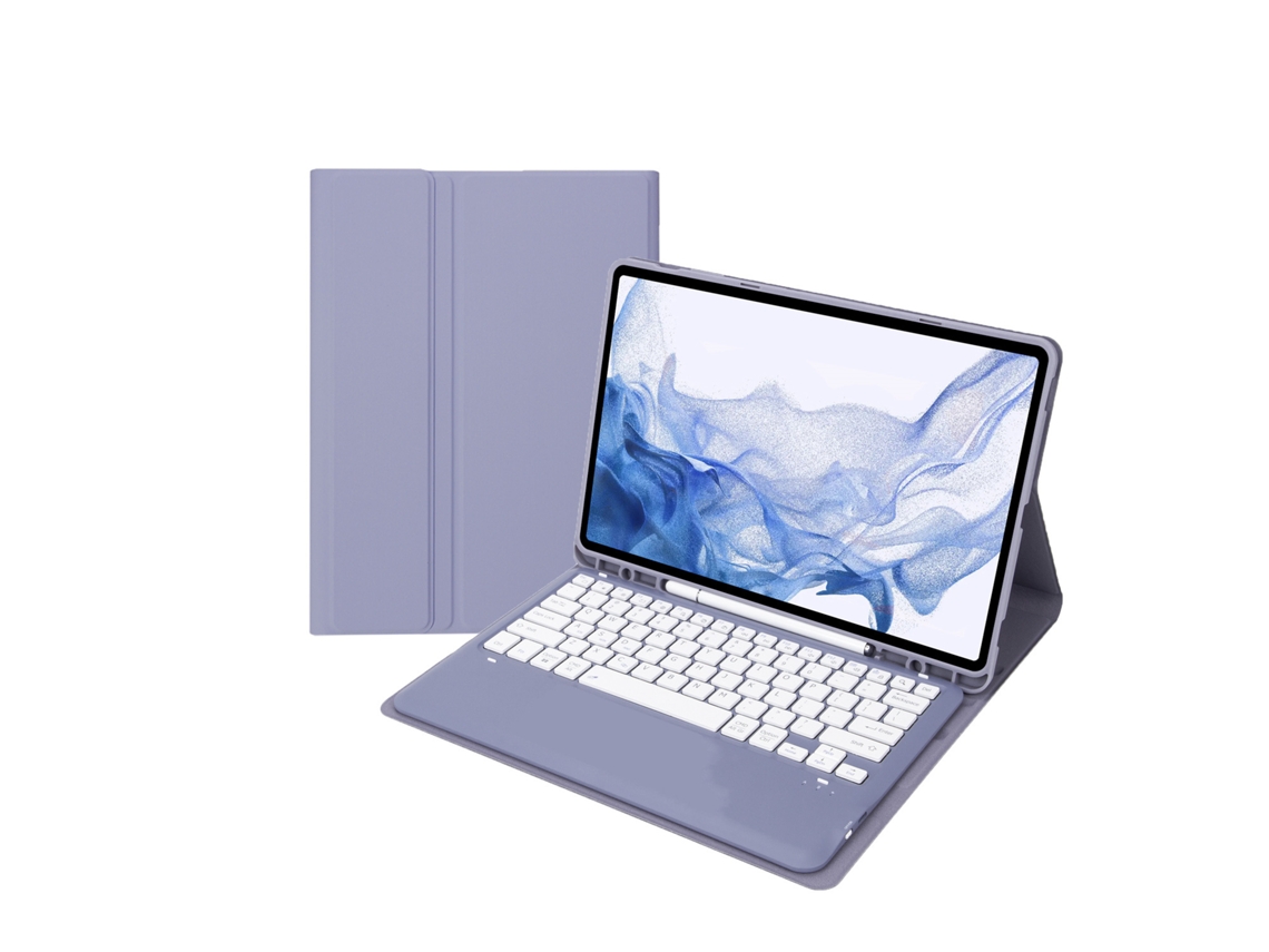 Capa de Teclado Bluetooth para Samsung Tab S8plus 12.4 com Rato e Teclado Externo XIAOMOYU