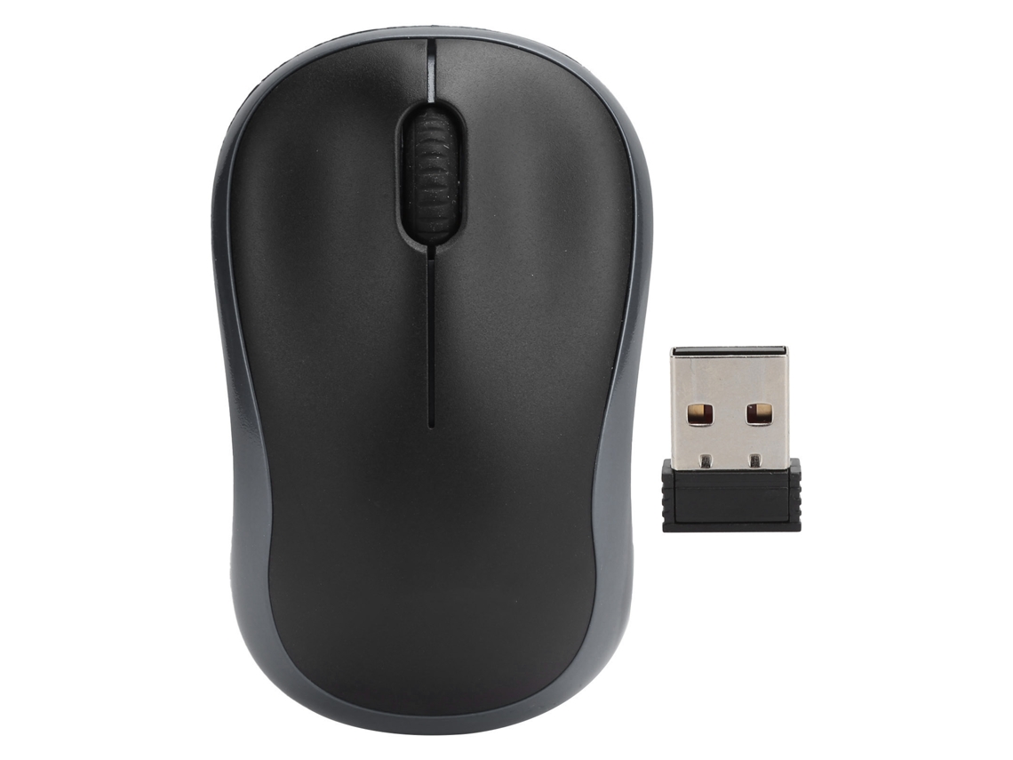 Ratón Inalámbrico 2,4 GHz, 1000 Dpi, USB, para portáteis e PCs, cinza