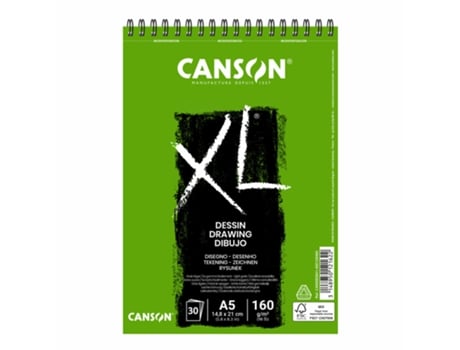 Caderno Canson > bloco espiralado xl dessin a5 160gr 30 folhas - 108082841