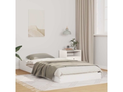 Vidaxl Estrutura da Cama Branco 90 X 210 Cm Madeira de Pinheiro Sólida
