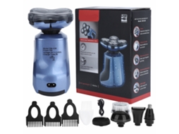 Kit de barbeador elétrico recarregável à prova d'água 2026, aparador de pelos do nariz, orelha e queixo para homens.