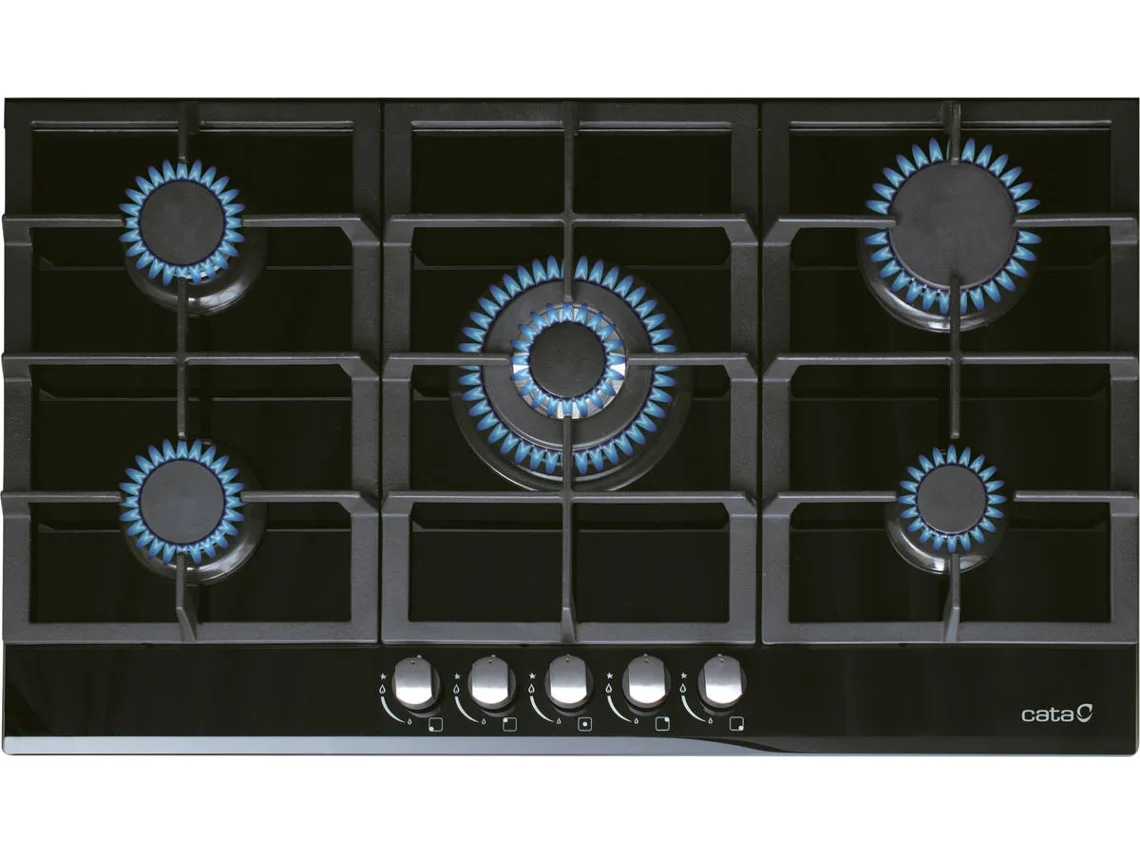 Placa de Gás CATA LCI 9041 BK (Gás Natural - 87.4 cm - Preto)