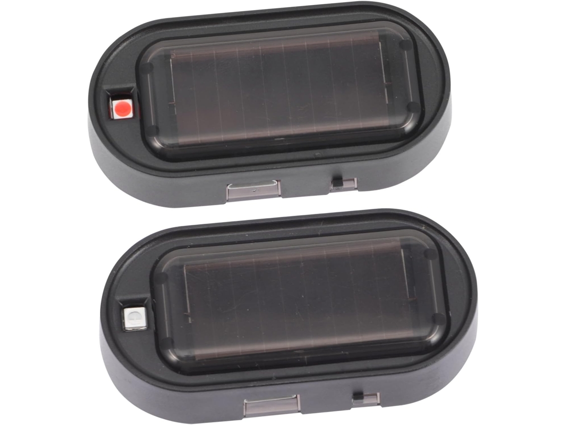 Soimiss Luz Solar Antifurto Para Carro Com Função De Intermitência Automática, Material Plástico Durável, Pacote Com 2 Unidades