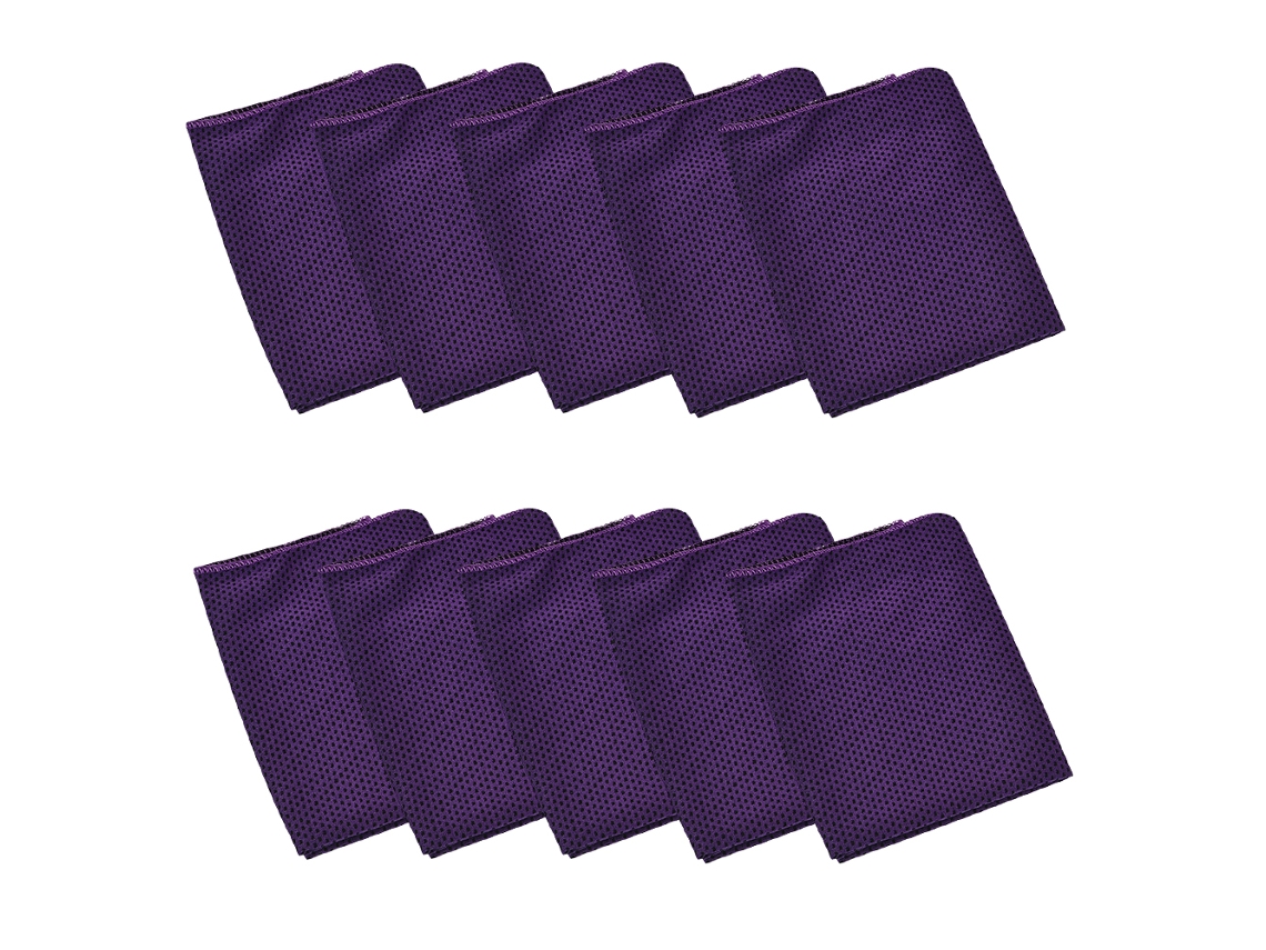Conjunto de Toalha NEVEANCE Refrescantes Pescoço Macias Respiratórias Poliéster Roxo - 2pcs (30x90cm)