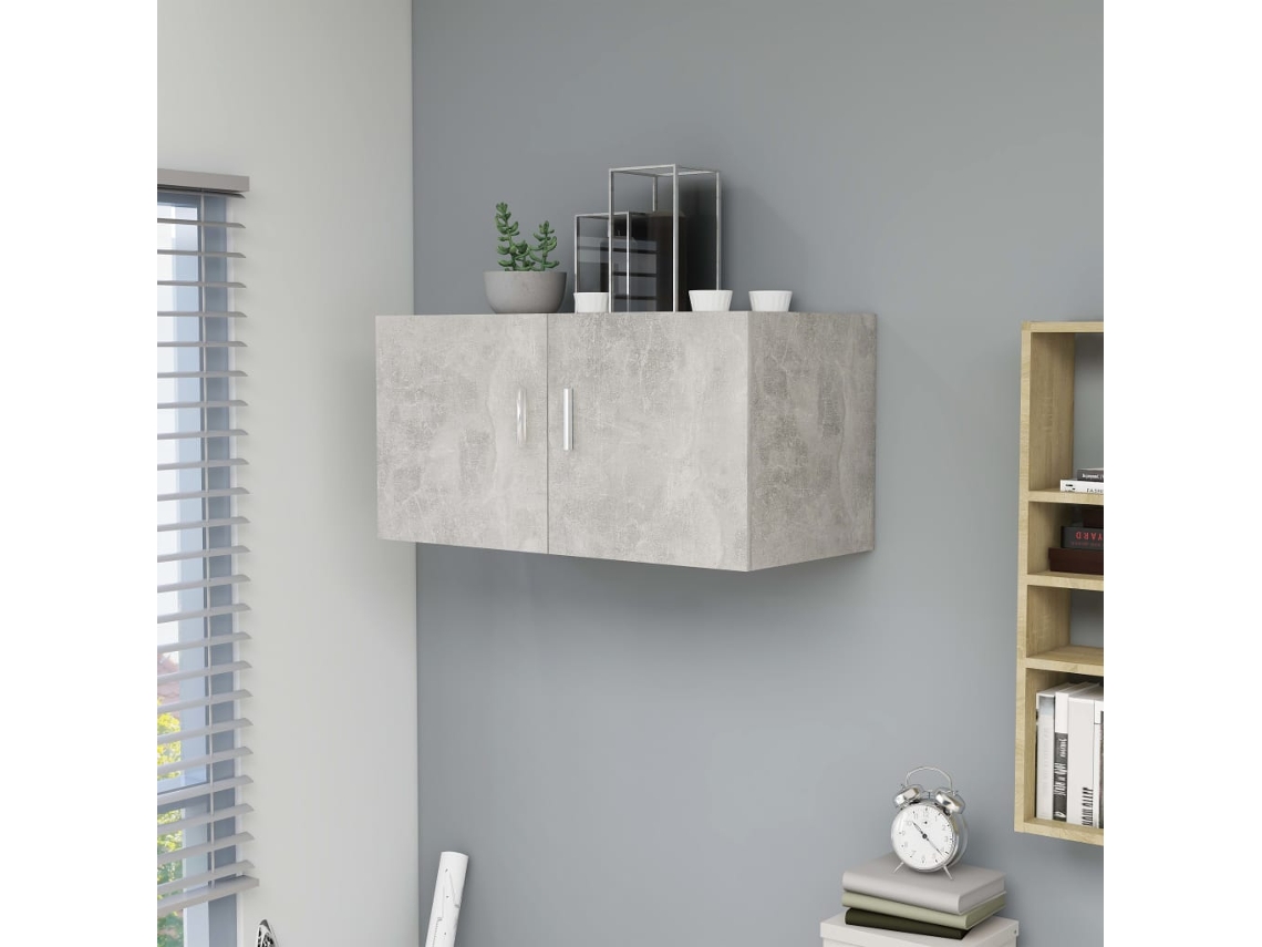 Vidaxl Armário De Parede 80x39x40cm Derivados Madeira Cinzento Cimento