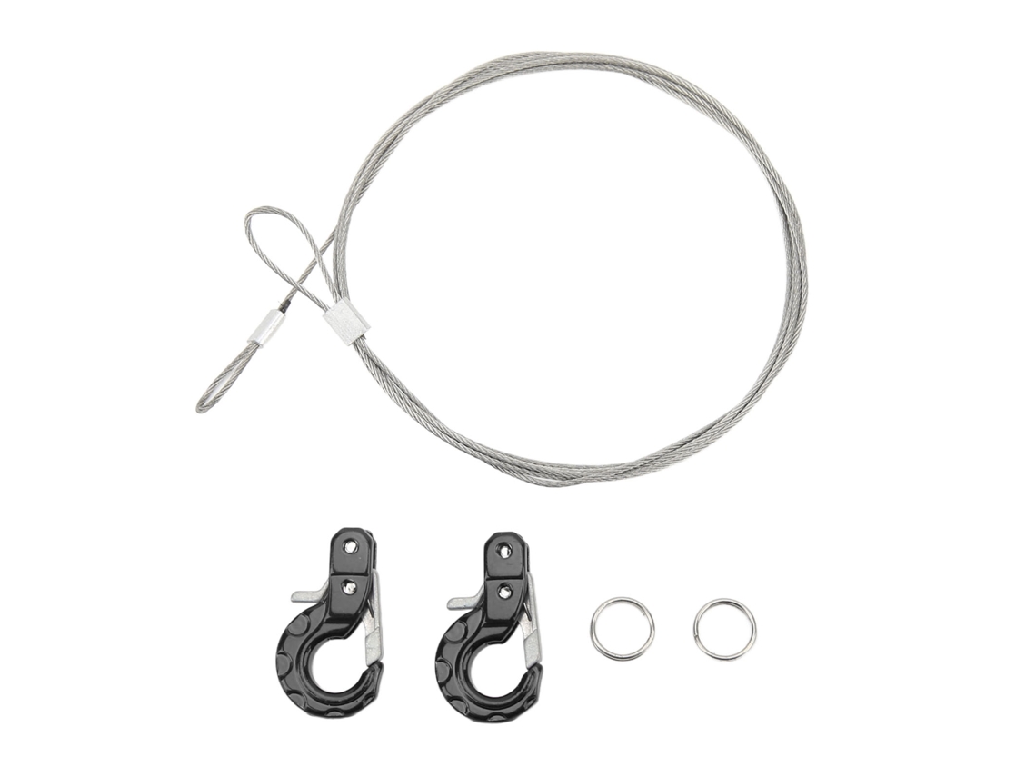 Mali ganchos de Reboque de Metal para Rc 2pcs Leve Compato para Scx10 D90 Trx4 1/10 Carros de Escalada Alumínio Aço Preto